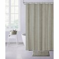 Homeroots 72 x 70 x 1 in. Silver Soft Textured Shower Curtain 399746